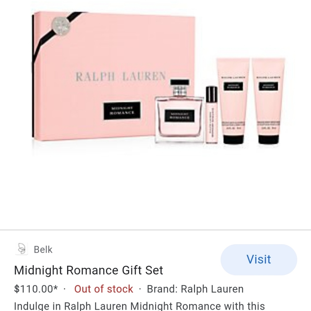 Ralph lauren midnight romance gift set